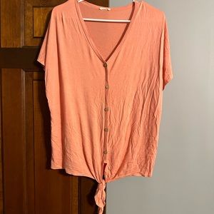 Buttons & tie are functional! Soft & comfortable!!